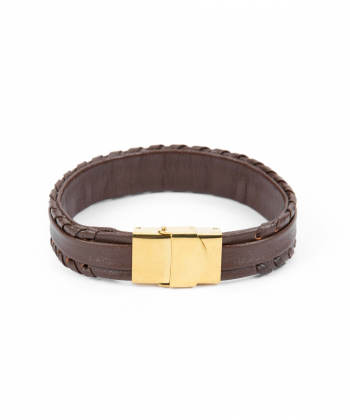 دستبند  چرم طبیعی بیسراک Bisrak  کدLeatherBracelet-419