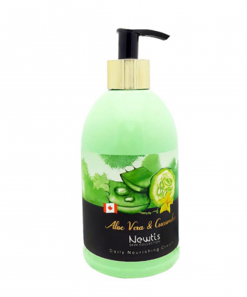 کرم مرطوب کننده نیوتیس Newtis مدل Aloe Vera & Cucumber حجم 500 میلی لیتر