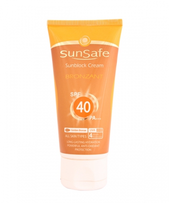 کرم ضد آفتاب برنزه کننده SPF40 سان سیف Sun Safe وزن 50 گرم