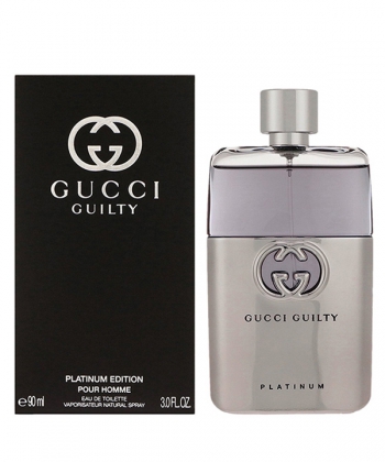 ادو تویلت مردانه گوچی مدل Guilty Platinum Edition Pour Homme حجم 90 میلی لیتر