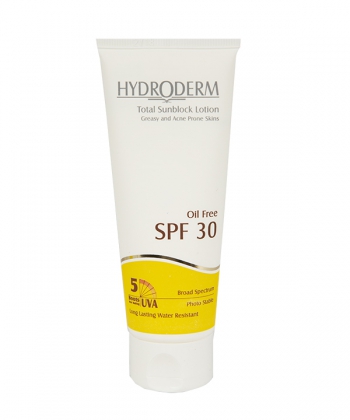 لوسیون ضد آفتاب فاقد چربی SPF30 هیدرودرم Hydroderm حجم 75 میلی لیتر