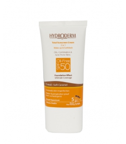 کرم ضدآفتاب کرم پودری فاقد چربی spf50 هیدرودرم Hydroderm حجم 40 گرم