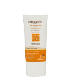 کرم ضدآفتاب کرم پودری فاقد چربی spf50 هیدرودرم Hydroderm حجم 40 گرم