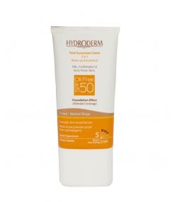 کرم ضدآفتاب کرم پودری فاقد چربی spf50 هیدرودرم Hydroderm حجم 40 گرم