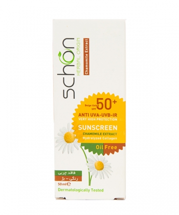 کرم ضد آفتاب رنگ بژ SPF50 شون Schon حجم 50 میلی لیتر