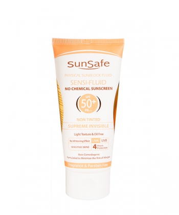 فلوئید ضد آفتاب SPF 50 سان سیف Sun Safe وزن 50 گرم