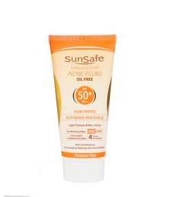 فلوئید ضد آفتاب فاقد چربی SPF50 سان سیف Sun Safe وزن 50 گرم