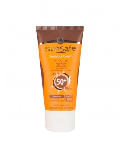 کرم ضد آفتاب SPF50 بدون رنگ سان سیف Sun Safe وزن 50 گرم