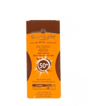 کرم ضد آفتاب SPF50 بدون رنگ سان سیف Sun Safe وزن 50 گرم