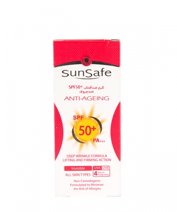 کرم ضد آفتاب ضد چروک SPF50 سان سیف Sun Safe  مقدار 50 گرم