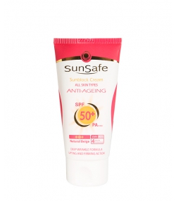 کرم ضد آفتاب ضد چروک SPF50 سان سیف Sun Safe وزن 50 گرم