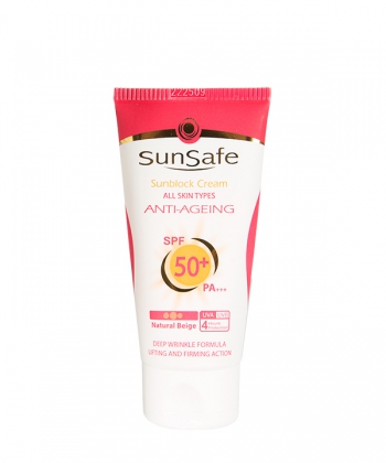 کرم ضد آفتاب ضد چروک SPF50 سان سیف Sun Safe وزن 50 گرم