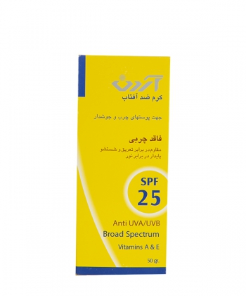 کرم ضدآفتاب SPF25 آردن فاقد چربی 50 گرم