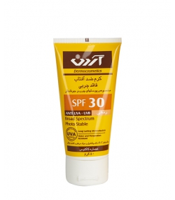 کرم ضدآفتاب SPF30 فاقد چربی رنگی آردن  50 گرم