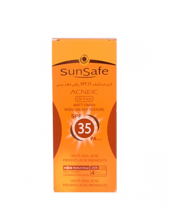 کرم ضد آفتاب  SPF35 فاقد چربی سان سیف Sun Safe وزن 50 گرم