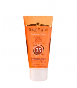 کرم ضد آفتاب  SPF35 فاقد چربی سان سیف Sun Safe وزن 50 گرم