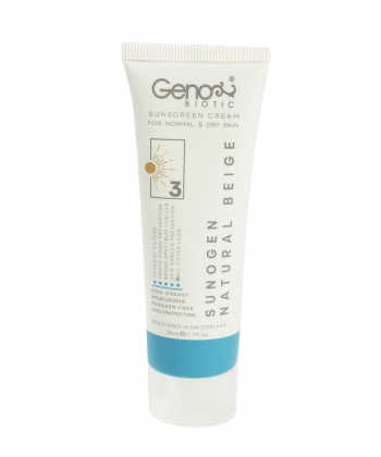 کرم ضدآفتاب رنگی SPF50 ژنوبایوتیک Geno Biotic مدل Suno Gen حجم 50 میلی لیتر