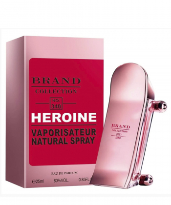 عطر جیبی مردانه برند کالکشن Brand Collection مدل 340 heroine حجم 25 میلی لیتر