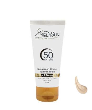 کرم ضد آفتاب رنگی SPF50 مدیسان Medisun حجم 50 میلی لیتر