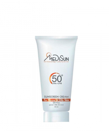 کرم ضد آفتاب بی رنگ SPF50 مدیسان Medisun حجم 50 میلی لیتر