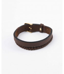 دستبند  چرم طبیعی بیسراک Bisrak مدل عطری کد LeatherBracelet-T305