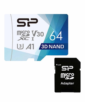 کارت حافظه microSDXC سیلیکون پاور مدل Superior Pro کلاس 10 استاندارد UHS-I U3 سرعت 100MBps ظرفیت 64 گیگابایت به همراه آداپتور SD