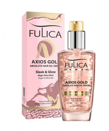 سرم آبرسان و براق کننده مو فولیکا Fulica مدل Axios Gold حجم 100 میلی لیتر