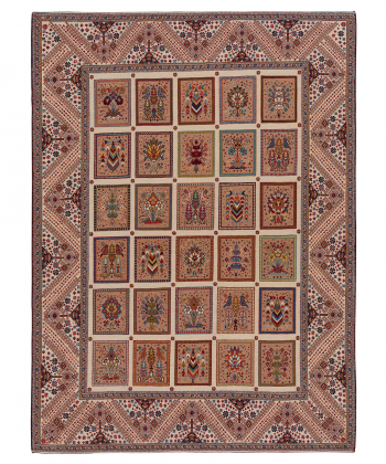 گلیم فرش مرینوس شیراز ذوالانواریkilim carpet merinos (shiraz)4061خودرنگ1 سفید