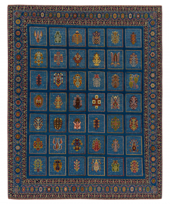 گلیم فرش شیراز ذوالانواریkilim carpet (shiraz)4084طیف آبی