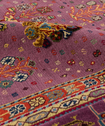 گلیم فرش شیراز ذوالانواریkilim carpet (shiraz)4059طیف بنفش