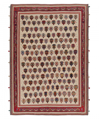 گلیم فرش شیراز خودرنگ سفید ذوالانواری 2995kilim carpet (shiraz)