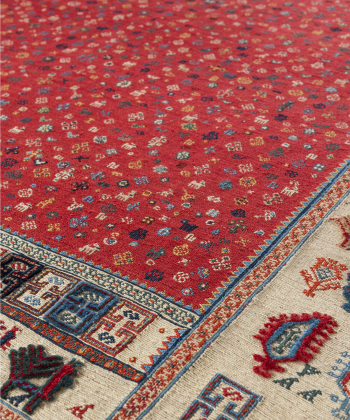 گلیم فرش شیراز قرمز ذوالانواری 2994kilim carpet (shiraz)