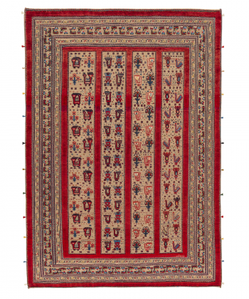 گلیم فرش شیراز قرمز ذوالانواری 2993kilim carpet (shiraz)