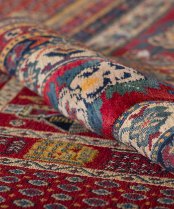 گلیم فرش شیرازقرمز3 ذوالانواری 3164kilim carpet (shiraz)