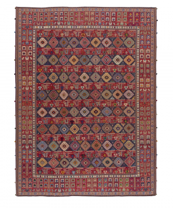 گلیم فرش شیرازقرمز3 ذوالانواری 3162kilim carpet (shiraz)