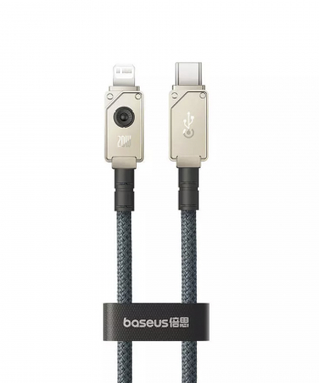 کابل شارژ سریع تایپ سی به لایتنینگ 20 وات 1 متری بیسوس Baseus USB-C to IP Aramid Fiber Braiding Fast Charging Cable