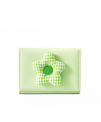 کیف پول فانتزی تاشو زنانه طرح گل تائومیک میک TAOMICMIC Y8074 Flower Cute Folding Wallet Tri-fold