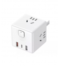 چند راهی مکعبی سه سوکت و دوه پورت یو اس بی و یک پورت تایپ سی شیائومی Xiaomi Rubik Cube Adapter Pro 33W Wired Fast Charge Version