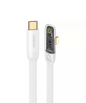 کابل گیمینگ سوپر فست شارژ تایپ سی به لایتنینگ 20وات 2 متری یوسامز USAMS Type-C fast charging cable with Lightning US-SJ586