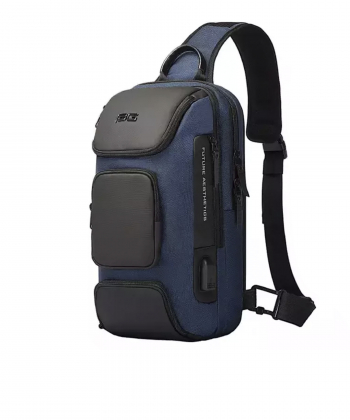 کوله پشتی تک بند یو اس بی دار 8 لیتری بنج BANGE BG-7086 Men Chest Bag Single Shoulder Bag