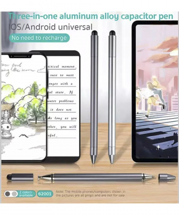 قلم لمسی عمومی سه سر کوتتسی Coteetci three-in-one universal capacitive pen 62001-GY