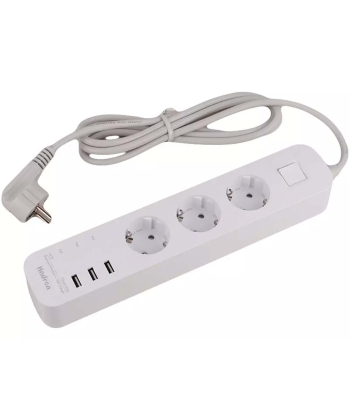 چند راهی برق ارت دار سه سوکت و سه یو اس بی هادرون Hadron P323 3 AC Outlets 3 USB Power Strip