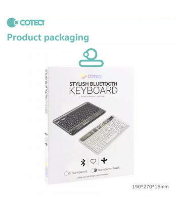 کیبورد بی سیم کریستالی کوتتسی Coteetci Bluetooth Crystal keyboard 84008