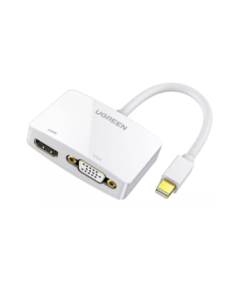 مبدل مینی دیسپلی پورت به وی جی ای و اچ دی ام آی یوگرین Ugreen 20421 Lightning to HDMI VGA Converter