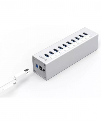 هاب 10 پورت پر سرعت یو اس بی همراه با آداپتور اوریکو ORICO USB3.0 HUB A3H10-U3-V2