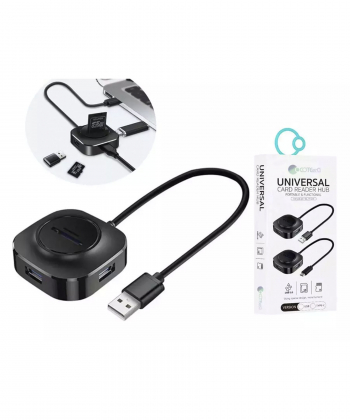 هاب یو اس بی پنج پورت کوتتسی Coteetci SD+TF USB2.0*3 HUB 83009