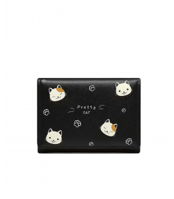 کیف پول دخترانه کوچک Taomicmic Y8303 Cat Print Short Wallet