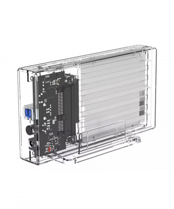 باکس هارد درایو 2.5 اینچی اوریکو Orico 2259U3-EU-CR-BP Transparent Series Dual-Bay Hard Drive Enclosure