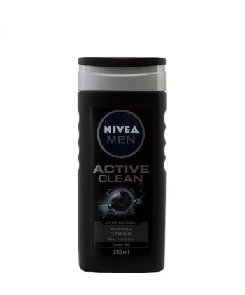 شامپو سر و بدن مردانه نیوآ Nivea مدل Active Clean حجم 250 میلی لیتر