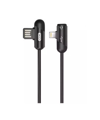 کابل شارژ و مبدل صدای لایتنینگ ایکس او به طول یک متر XO Lightning audio cable NB38